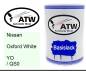 Preview: Nissan, Oxford White, YO / QS0: 500ml Lackdose, von ATW Autoteile West.